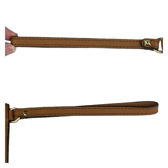 Michael Kors Acorn Sandrine Studded Saffiano Leather Wristlet - Picture 6 of 16